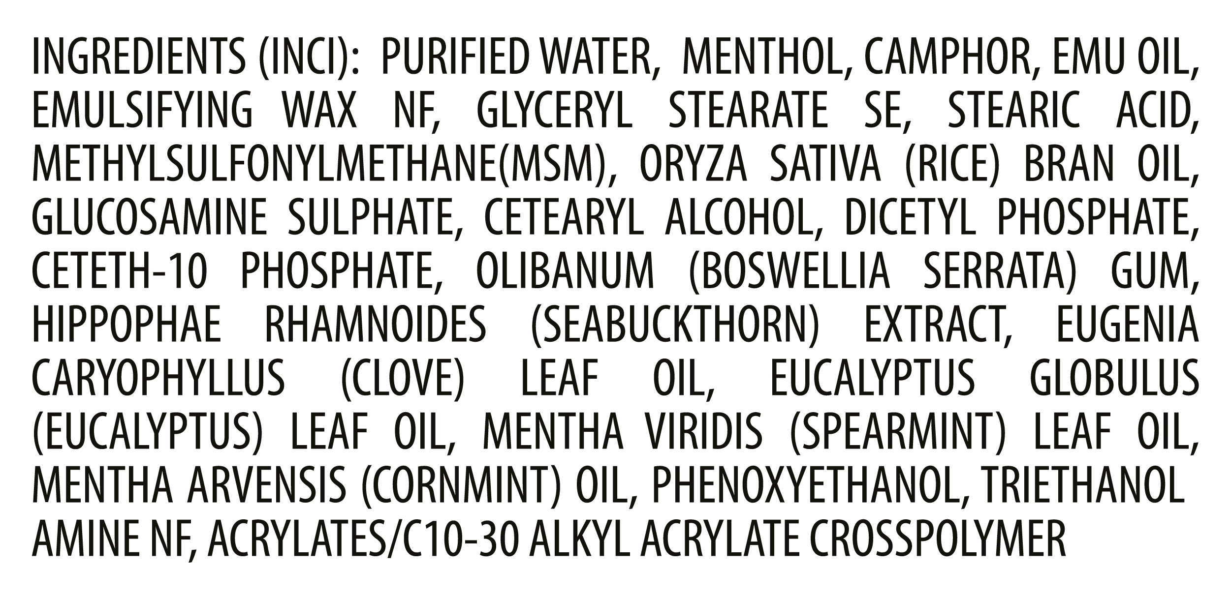 Supplement Label